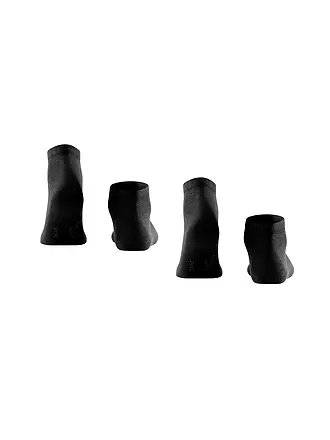 FALKE | Socquettes de sport lot de 2 "Happy" (gris clair chiné) | schwarz